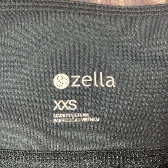 Zella Black & Maroon Color Block Leggings With Mesh & Leg Zipper Details- Sz XS - Picture 3 of 8